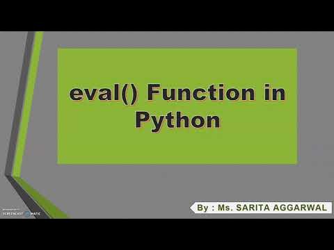 Use of eval Function in Python | Class 11 & 12 COMPUTER SCIENCE | CBSE ...
