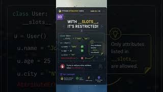 How __slots__ Prevents Extra Attributes 🐍 | Python Optimization Cards #03
