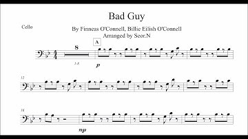 Billie eilish-Bad Guy for Cello and Piano