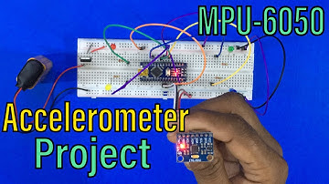 Gyroscope and Accelerometer (GY-521/MPU6050) with Arduino || Accelerometer using arduino