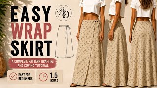 Easy Wrap Skirt | FREE Pattern Drafting & Sewing Tutorial