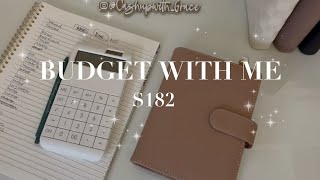 BUDGET WITH ME $182 | April week no. 1 | low income
