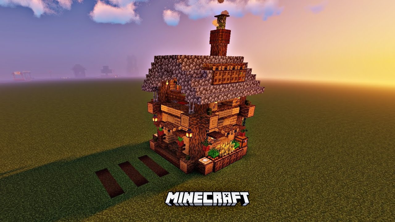 Minecraft: How to Build a simple survival house: starter House ...