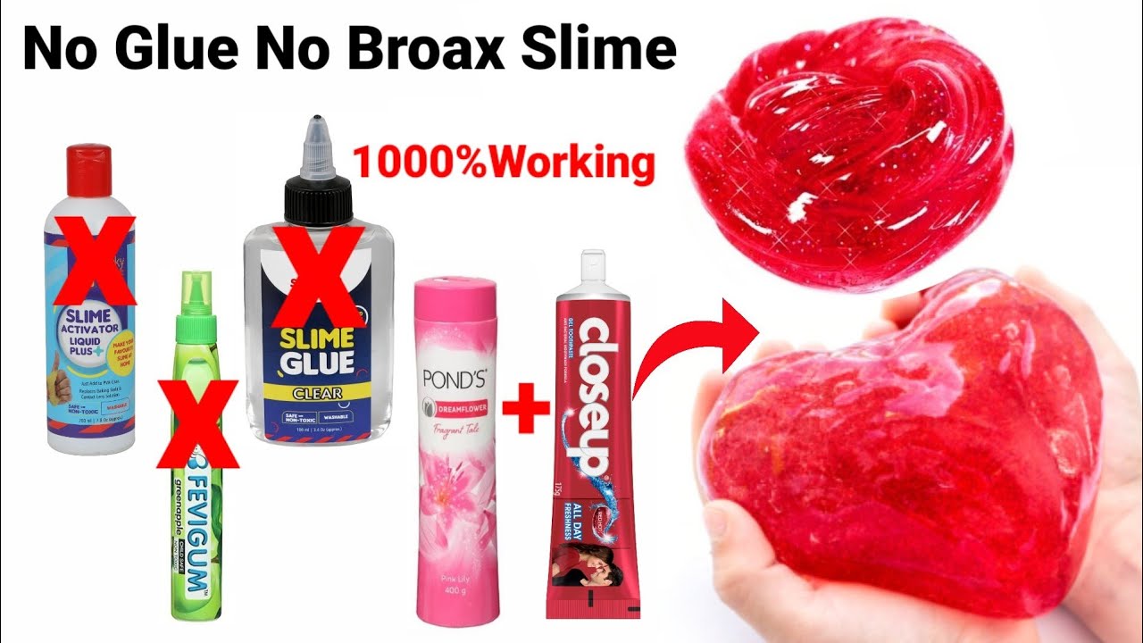 NO BORAX SLIME ACTIVATOR💦with proof! How to make slime without Borax and  Boric acid