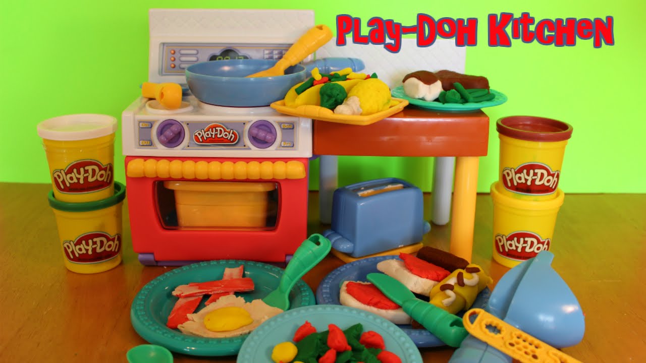 PlayDoh Meal Makin' Creations Kitchen Set Unboxing and Meal Making