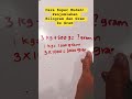 Cara Super Mudah! Penjumlahan Kilogram dan Gram ke Gram