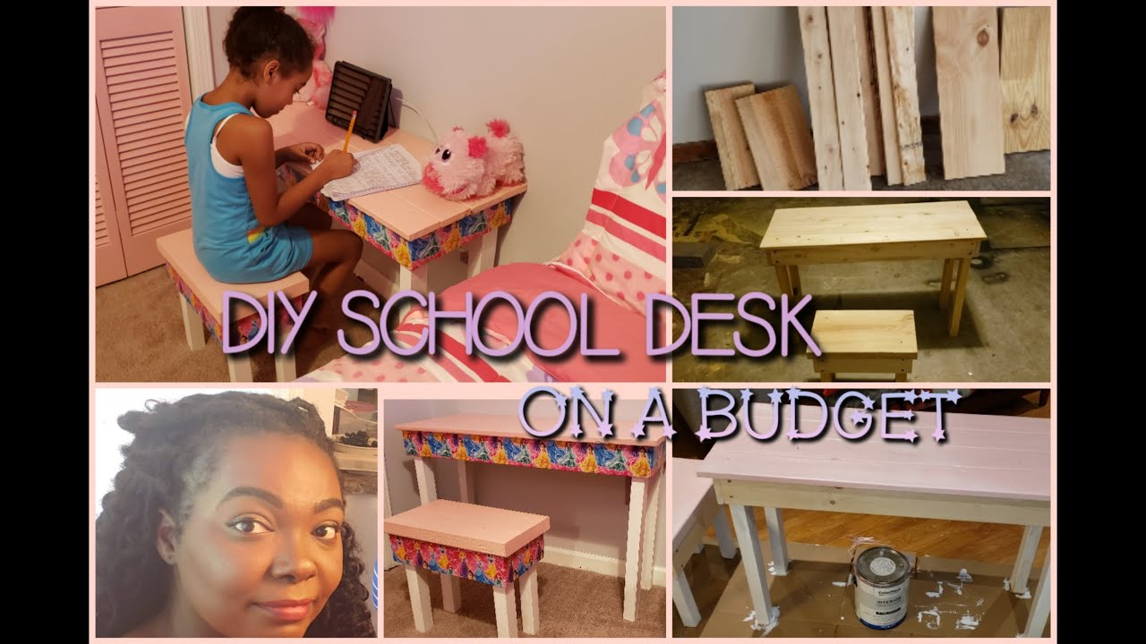 DIY KIDS SCHOOL DESK WITH BENCH||HOW TO BUILD A DESK||EASY||1 DAY PROJECT|| VIRTUAL LEARNING
