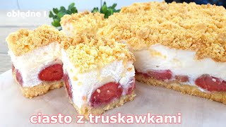 Szybkie kruche ciasto z truskawkami i pianką budyniową - rozpływa się w ustach 🍓 szybkie i pyszne