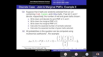 Probability Theory 61 Jointly Distributed Random Variables Part III