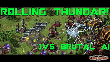 Rolling over the enemies - 1v5 BRUTAL AI ( Command & Conquer - Yuri