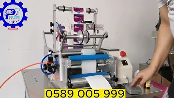 MÁY DÁN NHÃN CHAI TRÒN  BÁN TỰ ĐỘNG CÓ IN DATE PT