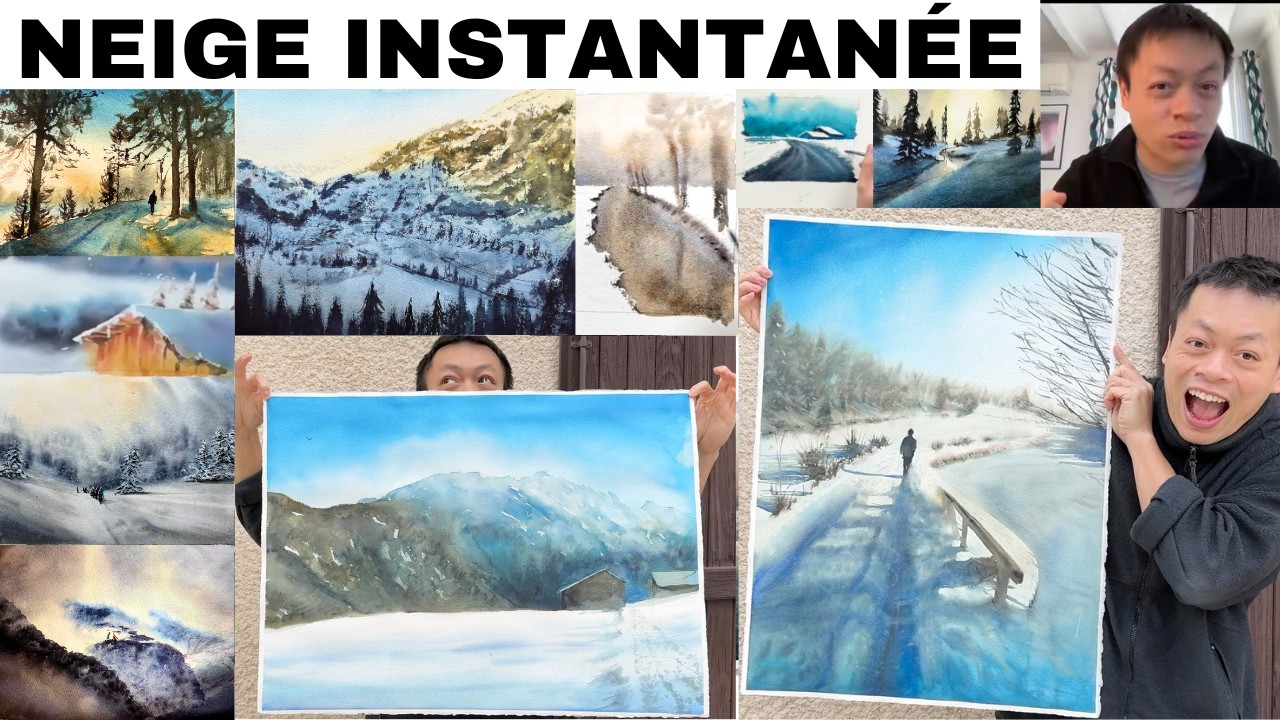 Comment peindre une sublime neige à l'aquarelle