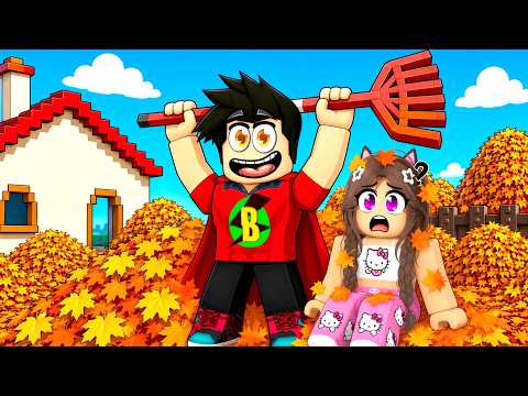 BAHÇEDEKİ TÜM YAPRAKLARI TEMİZLEDİK! - Roblox Clean all the leaves