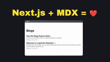 Use MDX(markdown) with NextJS to Create Blogs