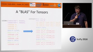 A BLAS for Tensors with Portable High Performance | SciPy 2016 | Devin Matthews