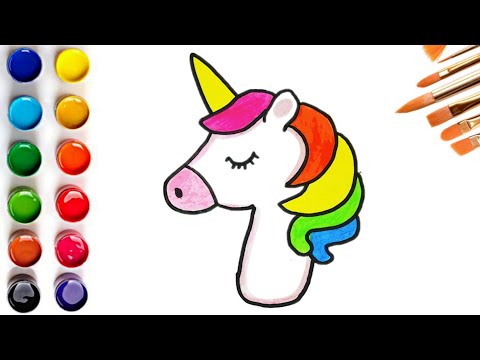 How To Draw Cute Unicorn For Kids/Toddler Learning Video #unicorn