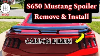 S650 Mustang ANY Spoiler Remove & Install HOW TO // Carbon Fiber Performance Pack Wing