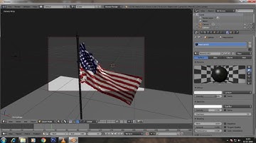 Blender ncloth Tutorial - Wind Blown Flag Simulation HD