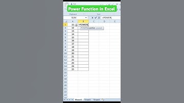 Use of Power function in Excel #excelshortcuts #education #exceltips #exceltricks #motivation #yt