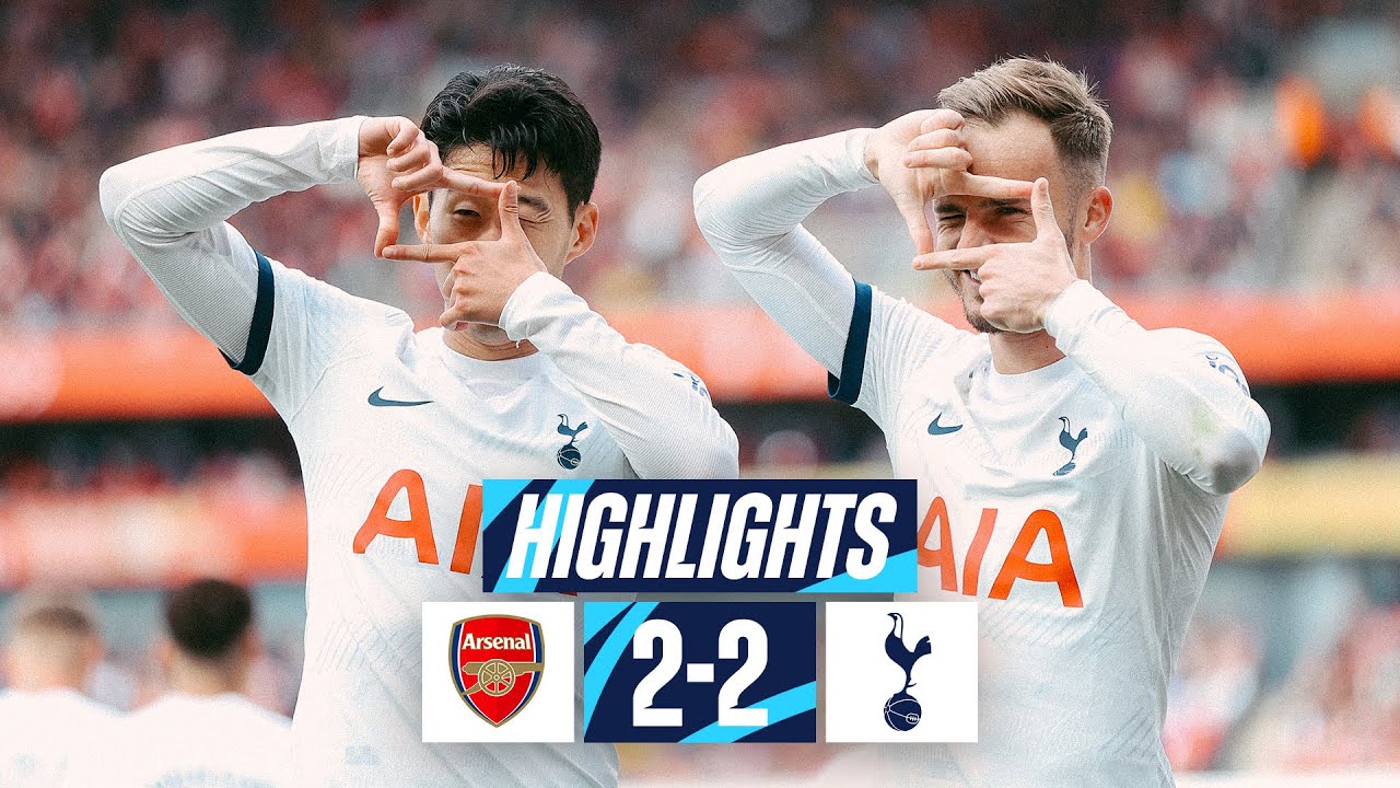 ARSENAL 2-2 TOTTENHAM HOTSPUR // PREMIER LEAGUE HIGHLIGHTS // HEUNG-MIN SON DOUBLE IN THE DERBY