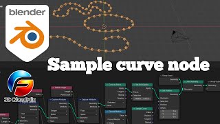 How sample curve node works in Blender | learn blender geometry nodes