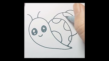 Hướng dẫn vẽ Ốc Sên đơn giản(Simple Snail Drawing) #shorts