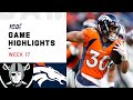 Raiders vs. Broncos Week 17 Highlights | NFL 2019