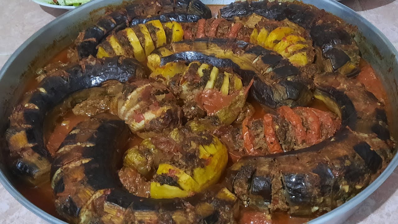 كباب الباذنجان في الفرن بأطيب مذاق وأسهلة طريقة 👍🏻👍🏻👍🏻😍😍😍😍😍😍٠