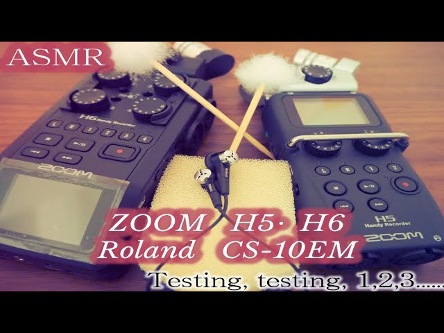 【ASMR/ささやき声】どの音が好みですか⁇　ZOOMH5/H6 Roland CS-10EM（イヤホンマイク）の音質比較🎵Microphone Comparison