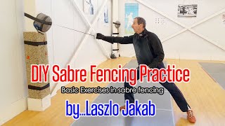DIY Sabre fencing practice with Laszlo (with captions)