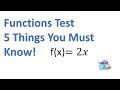 Functions Test Algebra – The Top 5 Things You MUST Know!