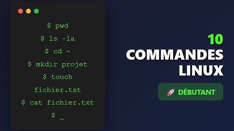 10 Commandes Linux ESSENTIELLES pour Débutants