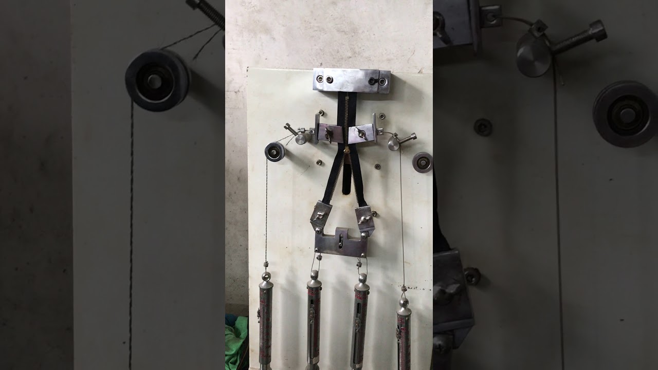 metal zipper strength testing - YouTube