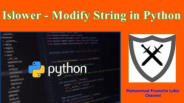Islower   Modify String in Python