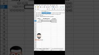 How to use BIN2HEX Function in OpenOffice