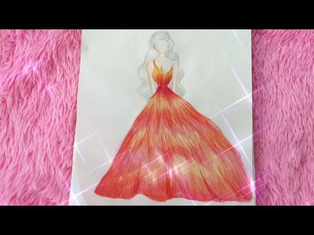 design fire dress drawing The Oncoming Hope: Fashion Designers Sketch Hunger Games Dress