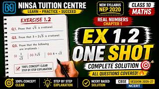 NCERT Class 10 Maths Ex 1.2 One Shot 🚀 | Complete Solution | Real Numbers CBSE 2026-27