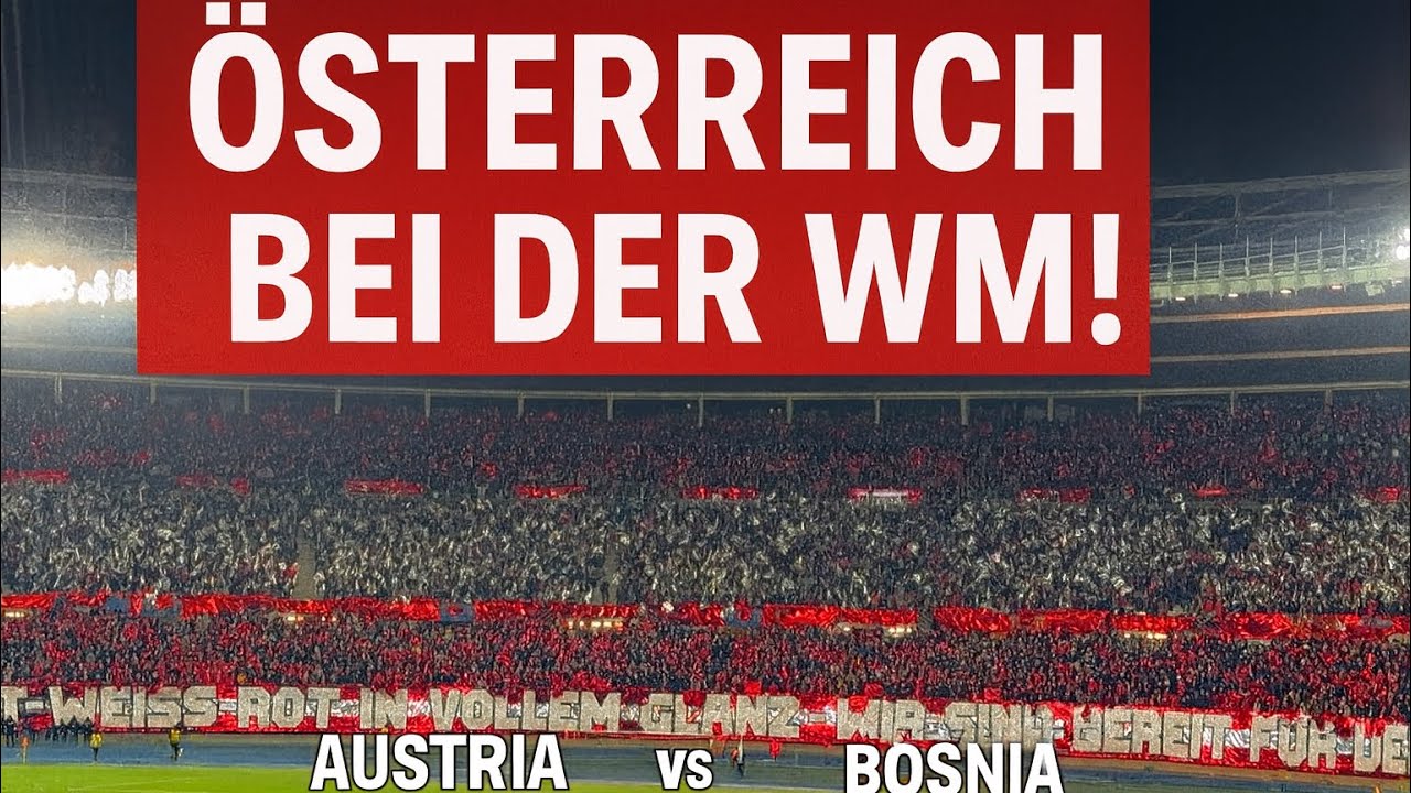 Österreich 1:1 Bosnien-Herzegowina | Österreich qualifiziert sich für die WM 2026! | Stadionvlog
