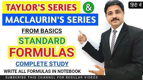 STUDY OF FORMULAS FOR TAYLOR