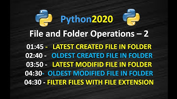 Python How To Get Latest File Name In Folder | Python How To Get Oldest File Name in Folder