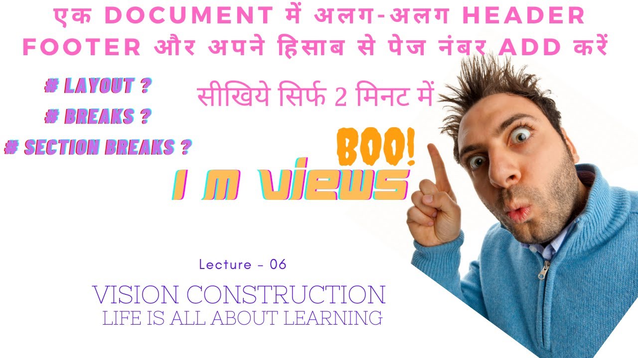 DIFFERENT HEADER FOOTER IN EVRY PAGE AND ADD SPECIFIC PAGE NUMBERS