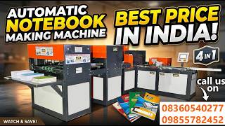 Automatic Notebook Making Machine price in India, 4 in 1 Notebook Making Machine price