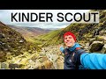 Kinder scout via grindsbrook clough  solo hike  peak district
