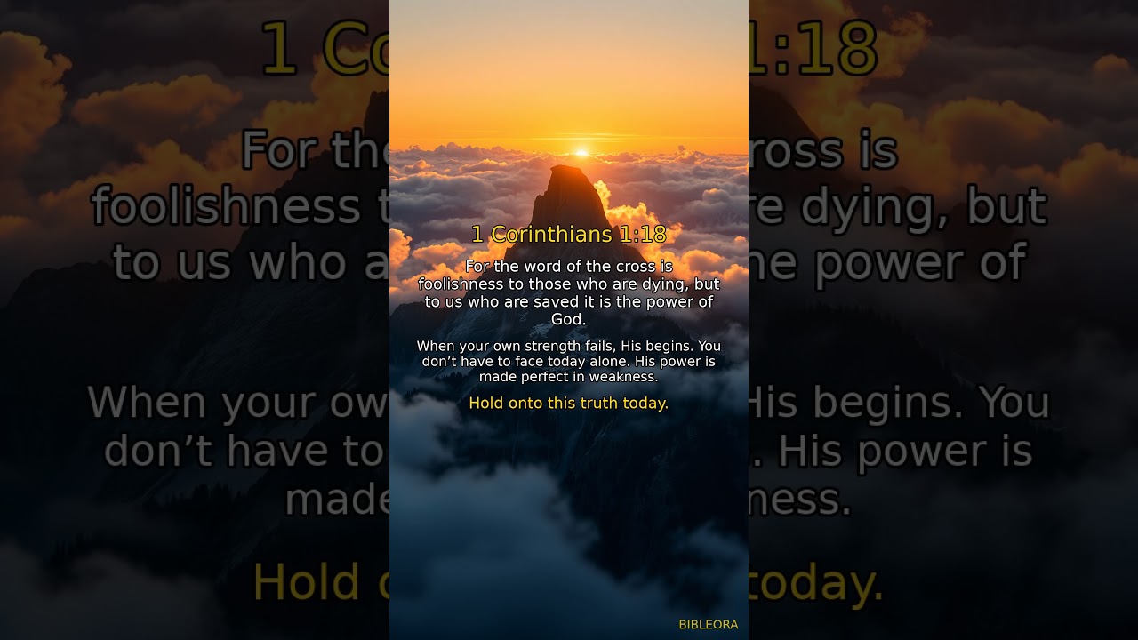 🙏 GOD'S WORD: Peace | 1 Corinthians 1:18 #shorts