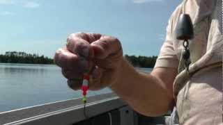 Walleye Nightcrawler Harness Rig, Float bead and French Spinner Blade on braid fishing line