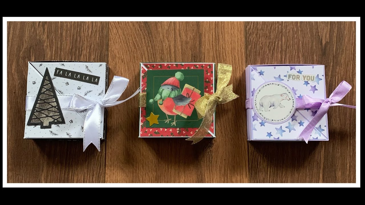 TUTO SCRAP Boîte Surprise en biais