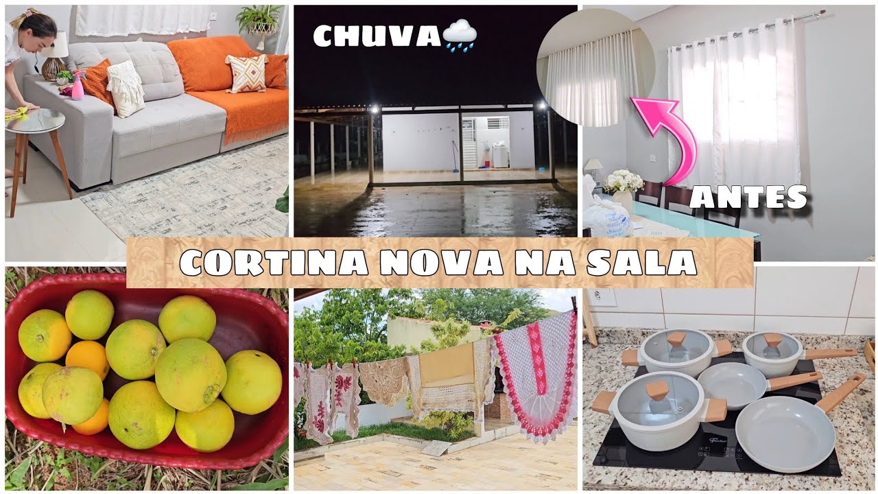 CORTINA NOVA NA SALA 😍 PANELAS | COLHEITA | DONA DE CASA 🏠 
