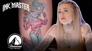 Pin-up Tattoos Gone Wild! 🦎🦒 | Ink Master (S14 Ep. 3)
