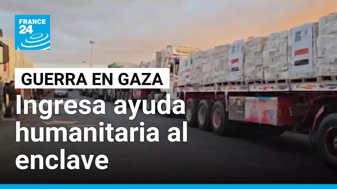 Ingresan camiones de ayuda humanitaria a Gaza; continúa retorno masivo al norte del enclave