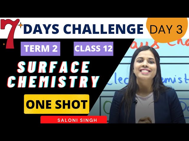 Surface chemistry | one shot | class 12 | day 3 | term 2 | 7 days challenge | Saloni Singh